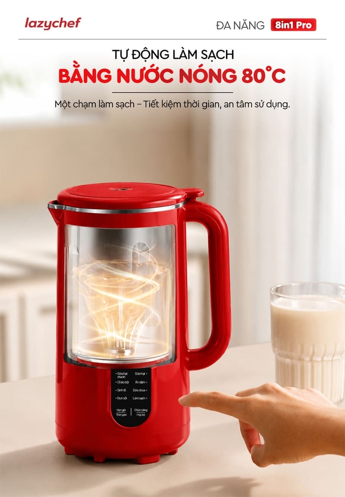 MÁY XAY NẤU ĐA NĂNG 8IN1 LAZYCHEF LC-05SH – INOX 316L CAO CẤP , 12 LƯỠI DAO ĐA TẦNG CÔNG NGHỆ ĐỨC