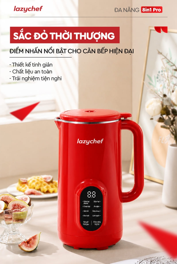 MÁY XAY NẤU ĐA NĂNG 8IN1 LAZYCHEF LC-05SH – INOX 316L CAO CẤP , 12 LƯỠI DAO ĐA TẦNG CÔNG NGHỆ ĐỨC