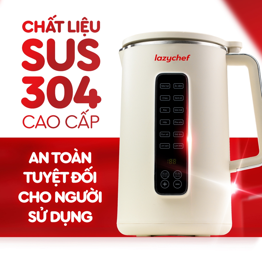 |CÓ GIỌNG NÓI TIẾNG VIỆT| MÁY XAY NẤU ĐA NĂNG 12IN1 PREMIUM MAX TÍCH HỢP GIỌNG NÓI LAZYCHEF