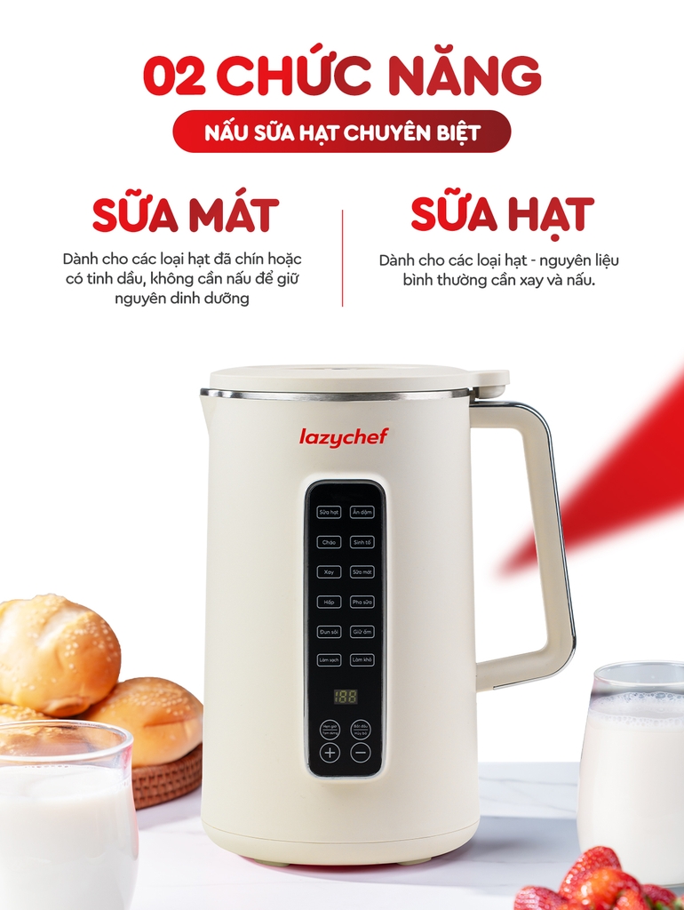|CÓ GIỌNG NÓI TIẾNG VIỆT| MÁY XAY NẤU ĐA NĂNG 12IN1 PREMIUM MAX TÍCH HỢP GIỌNG NÓI LAZYCHEF