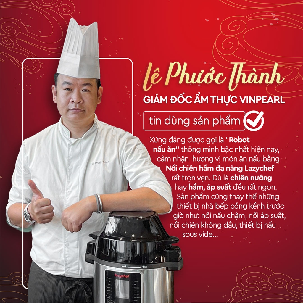 NỒI CHIÊN HẦM ĐA NĂNG 16IN1 LAZYCHEF