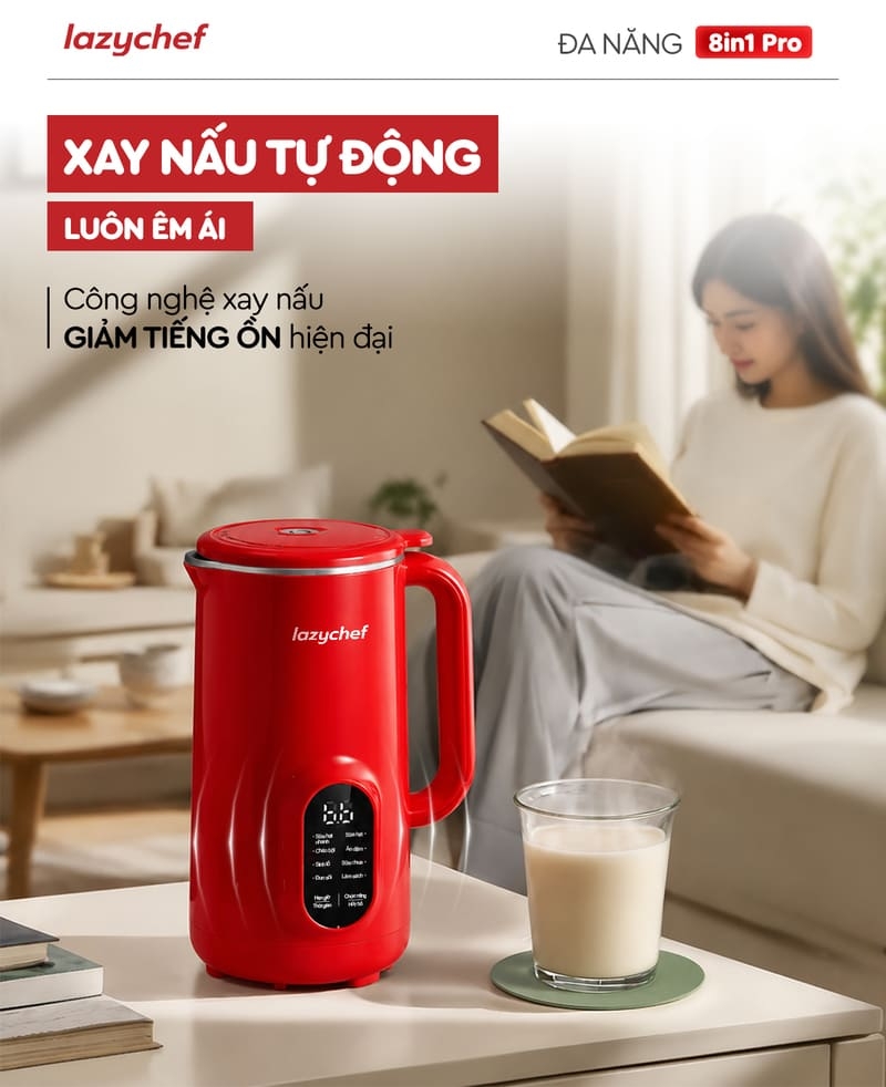 MÁY XAY NẤU ĐA NĂNG 8IN1 LAZYCHEF LC-05SH – INOX 316L CAO CẤP , 12 LƯỠI DAO ĐA TẦNG CÔNG NGHỆ ĐỨC