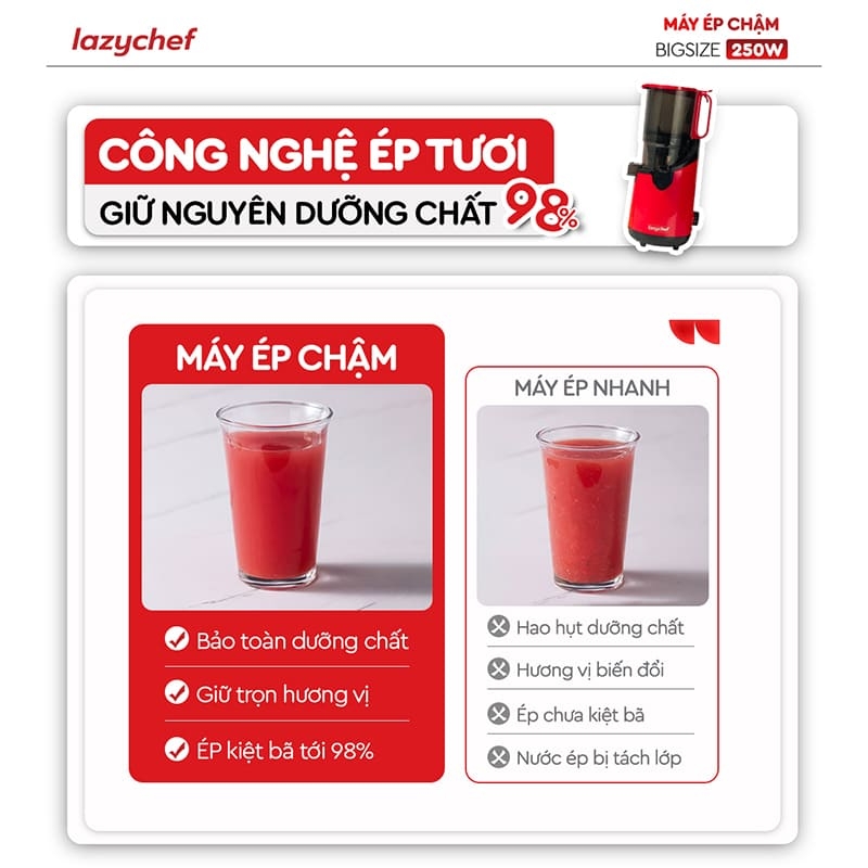 Máy ép chậm Bigsize 3S Lazychef