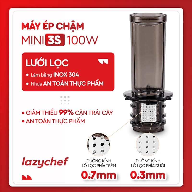 Máy ép chậm mini 3S LC-02ME Lazychef