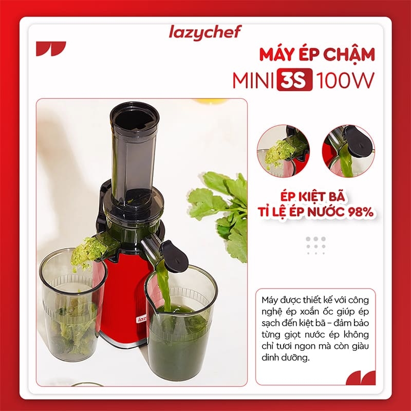 Máy ép chậm mini 3S LC-02ME Lazychef