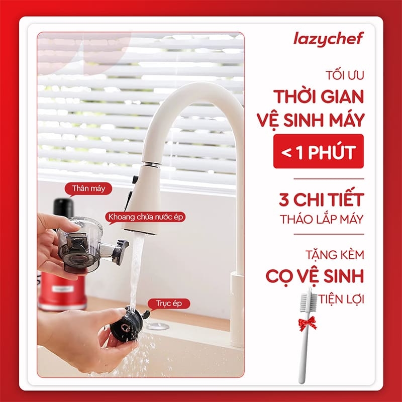 Máy ép chậm mini 3S LC-02ME Lazychef
