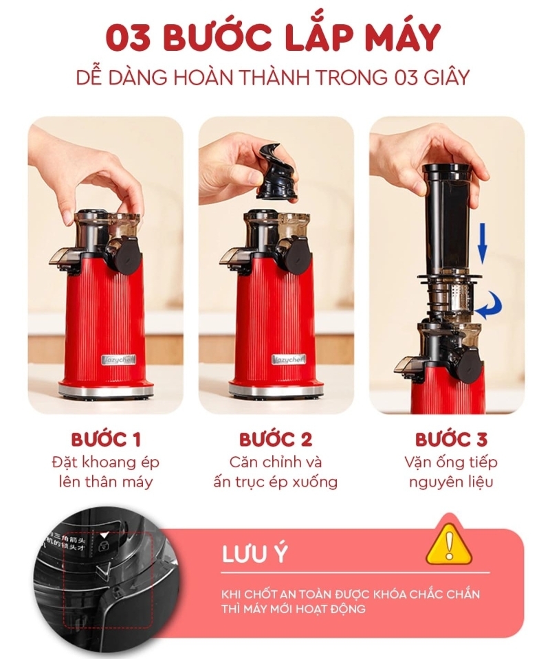 Máy ép chậm mini 3S LC-02ME Lazychef