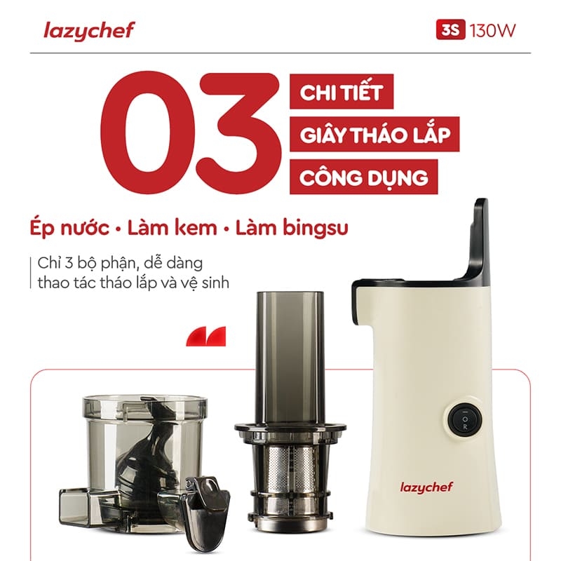 Máy ép chậm biết làm kem 3S (dòng130W)