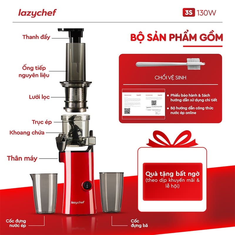 Máy ép chậm biết làm kem 3S (dòng130W)