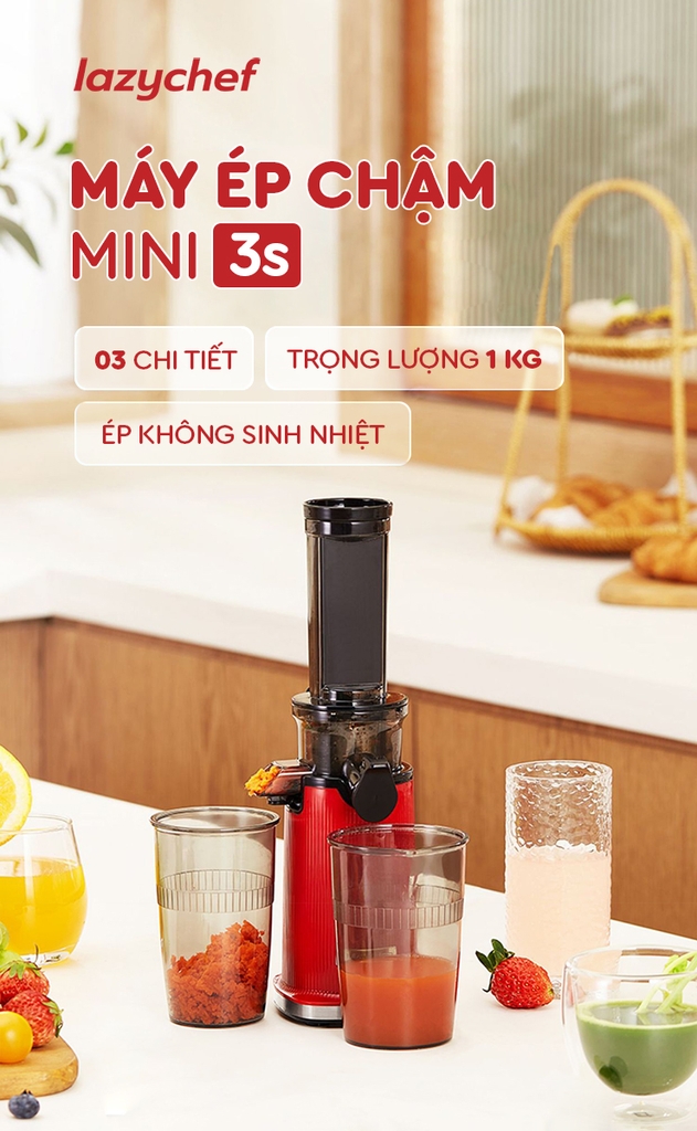 Máy ép chậm mini 3S LC-02ME Lazychef