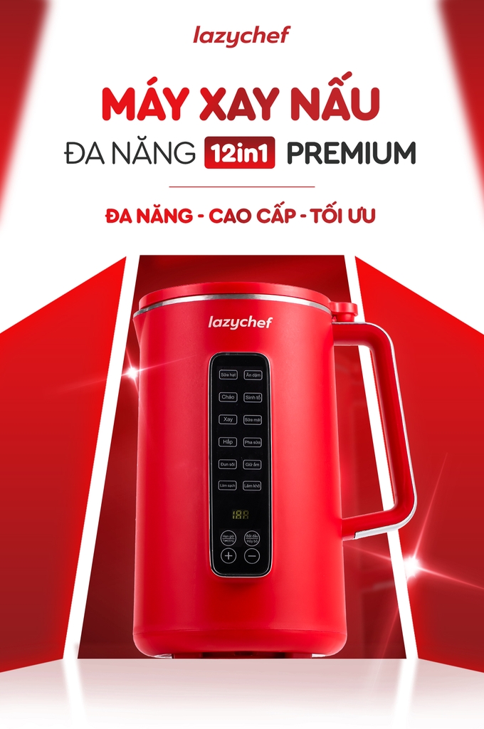 MÁY XAY NẤU ĐA NĂNG 12IN1 LAZYCHEF PREMIUM
