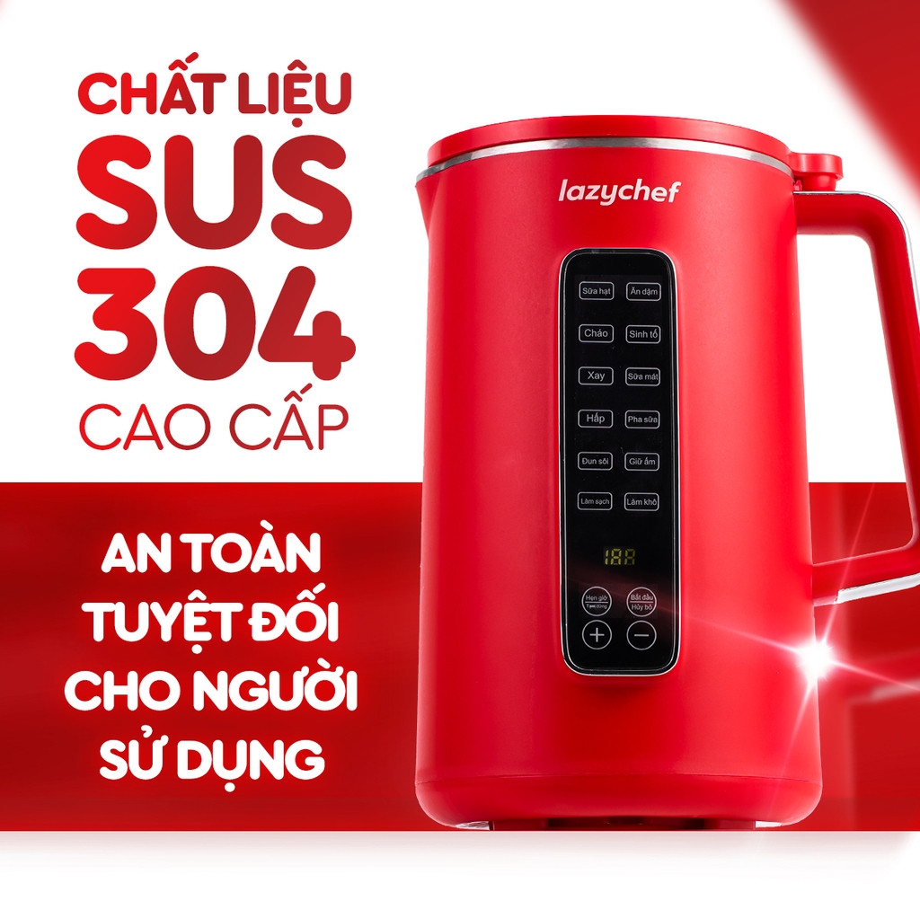 MÁY XAY NẤU ĐA NĂNG 12IN1 LAZYCHEF PREMIUM