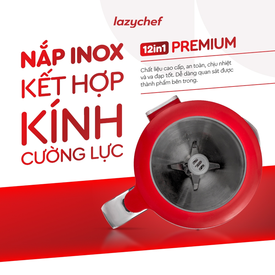 MÁY XAY NẤU ĐA NĂNG 12IN1 LAZYCHEF PREMIUM