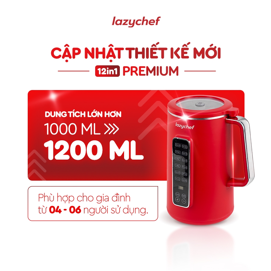 MÁY XAY NẤU ĐA NĂNG 12IN1 LAZYCHEF PREMIUM
