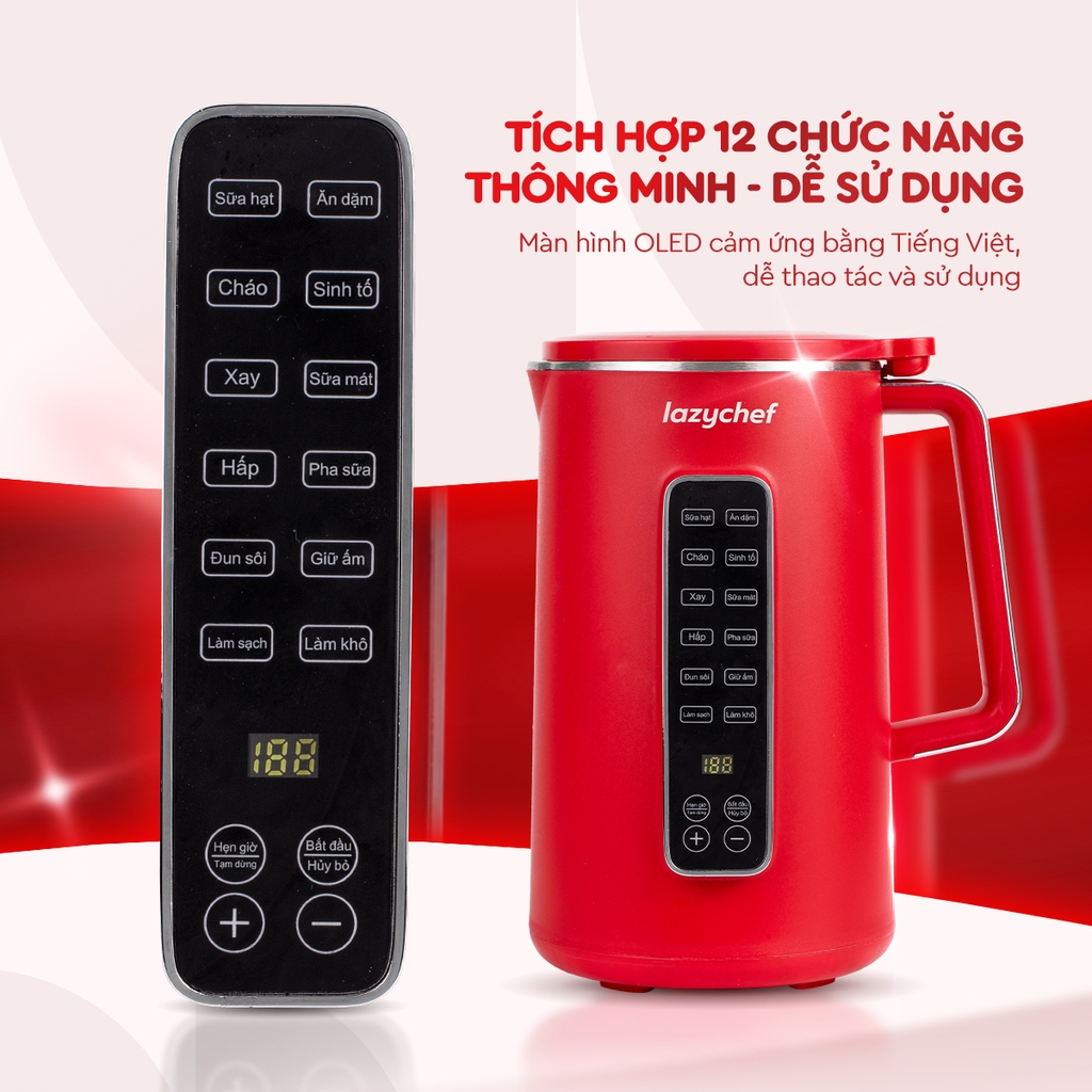 MÁY XAY NẤU ĐA NĂNG 12IN1 LAZYCHEF PREMIUM