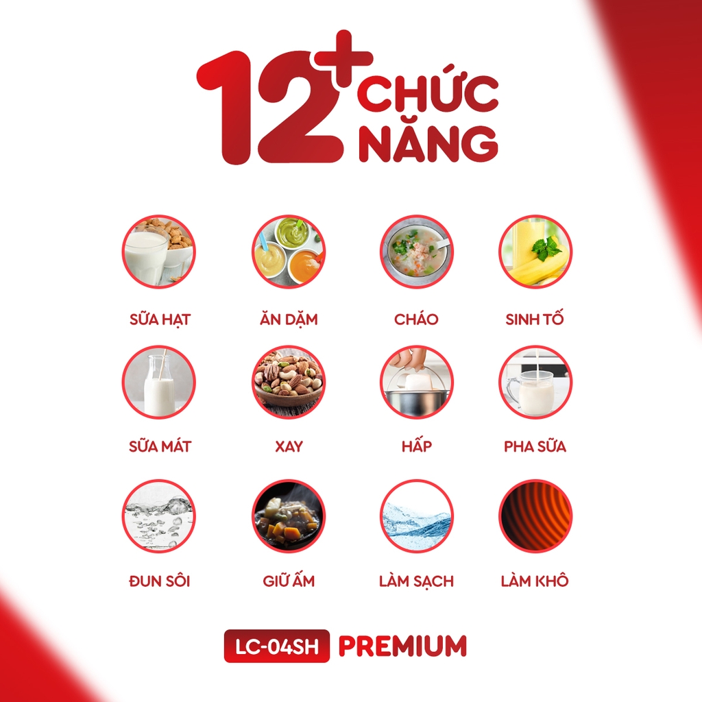 MÁY XAY NẤU ĐA NĂNG 12IN1 LAZYCHEF PREMIUM