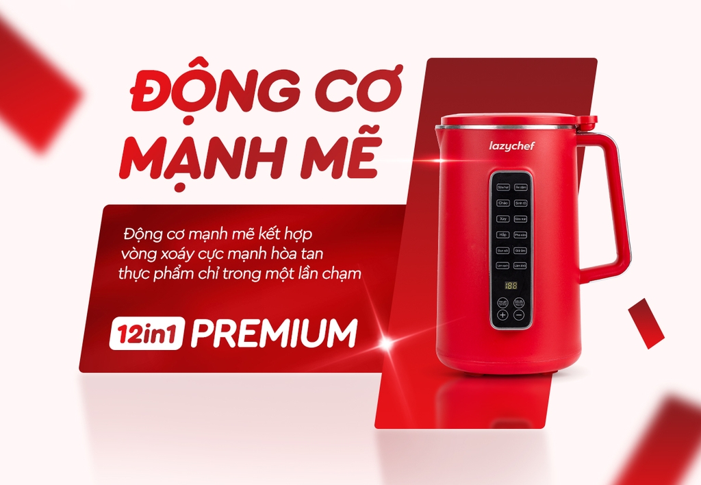 MÁY XAY NẤU ĐA NĂNG 12IN1 LAZYCHEF PREMIUM