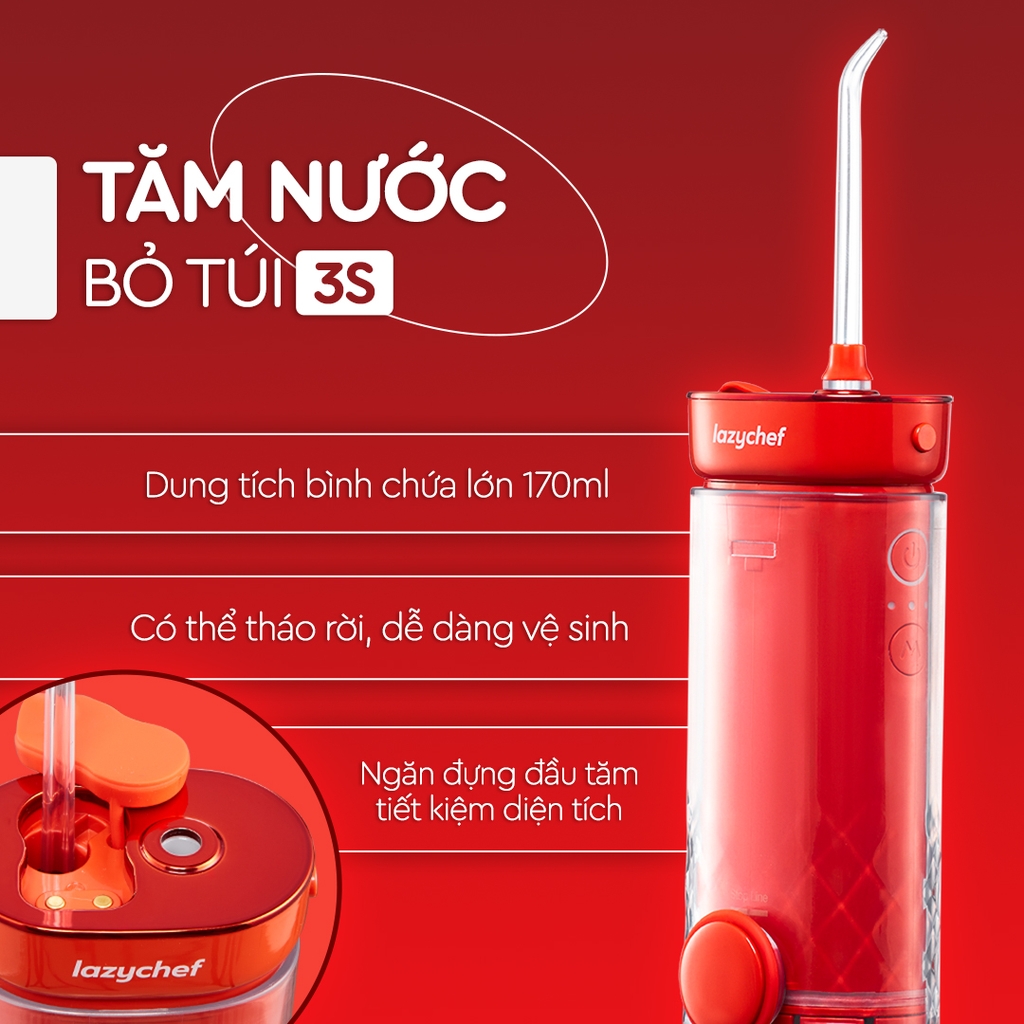 Máy Tăm nước Bỏ túi 3s