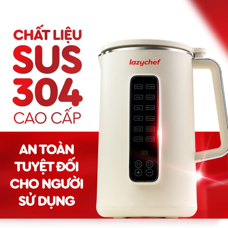 |CÓ GIỌNG NÓI TIẾNG VIỆT| MÁY XAY NẤU ĐA NĂNG 12IN1 PREMIUM MAX, MÁY LÀM SỮA HẠT CHỐNG TRÀO - CHỐNG TRÀN 12IN1 PREMIUM MAX THẾ HỆ MỚI LAZYCHEF