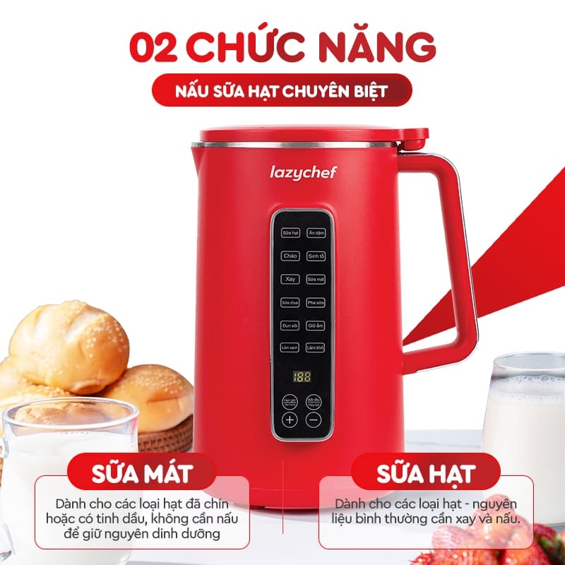 |CÓ GIỌNG NÓI TIẾNG VIỆT| MÁY XAY NẤU ĐA NĂNG 12IN1 PREMIUM MAX, MÁY LÀM SỮA HẠT CHỐNG TRÀO - CHỐNG TRÀN 12IN1 PREMIUM MAX THẾ HỆ MỚI LAZYCHEF