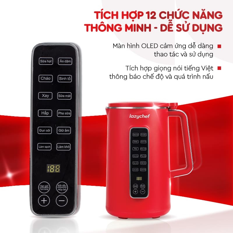 |CÓ GIỌNG NÓI TIẾNG VIỆT| MÁY XAY NẤU ĐA NĂNG 12IN1 PREMIUM MAX, MÁY LÀM SỮA HẠT CHỐNG TRÀO - CHỐNG TRÀN 12IN1 PREMIUM MAX THẾ HỆ MỚI LAZYCHEF