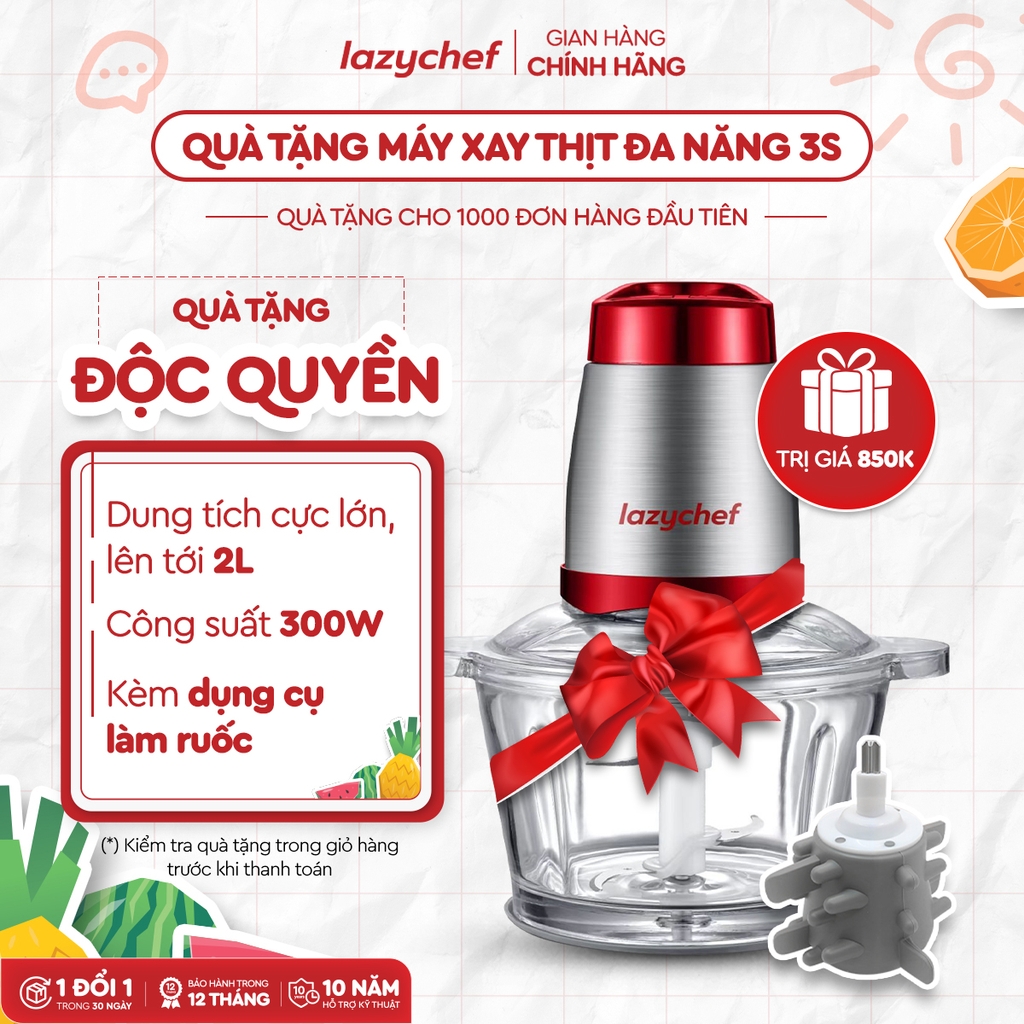 [Chạm Fresh] Máy ép chậm Premium Max + Máy làm sữa hạt 12in1 Premium Max + tặng máy xay thịt 850k