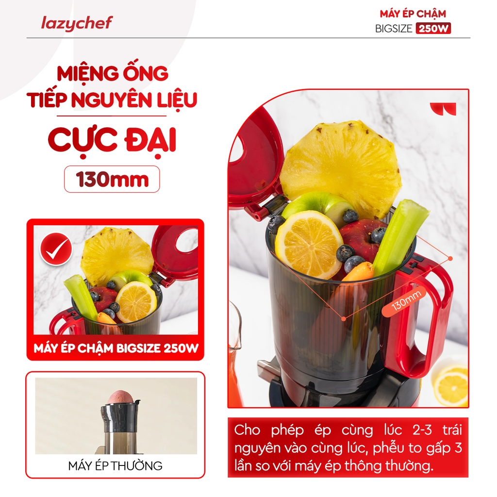 Máy ép chậm Bigsize 3S Lazychef