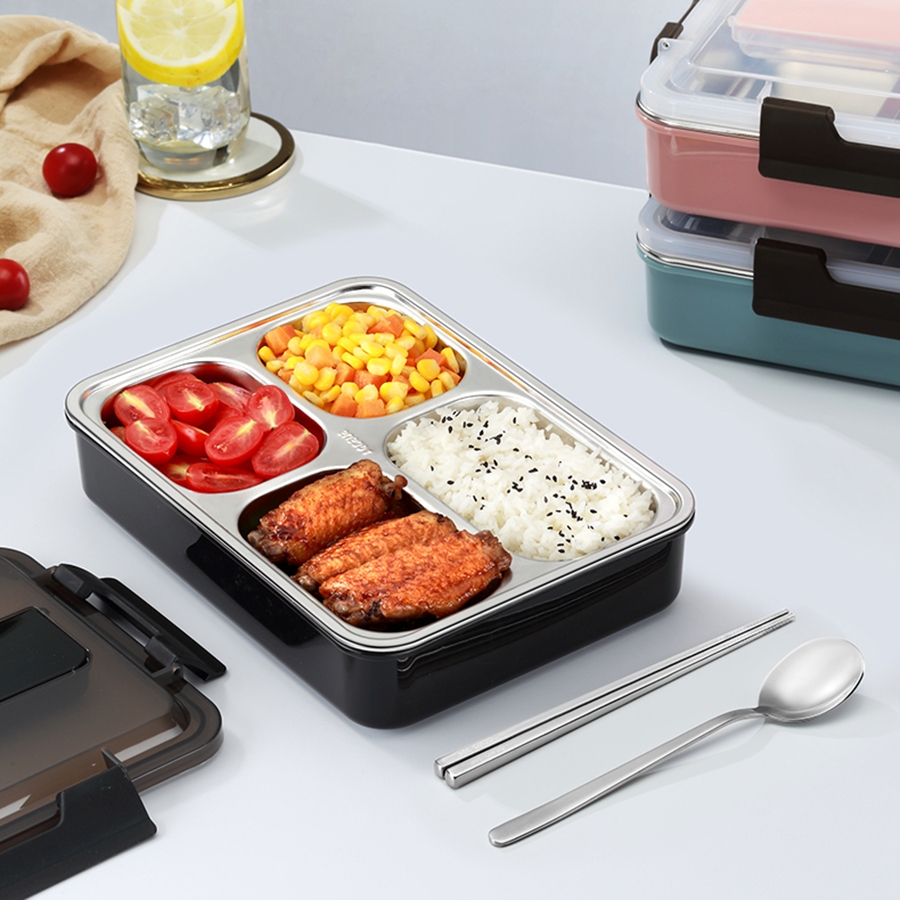 Stainless Steel Lunch Box - Premium Stainless Steel Bento Box for