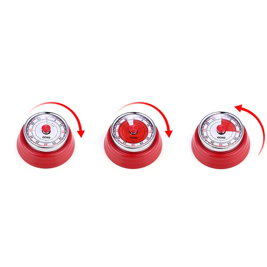 Kikkerland Magnetic Kitchen Timer - Red