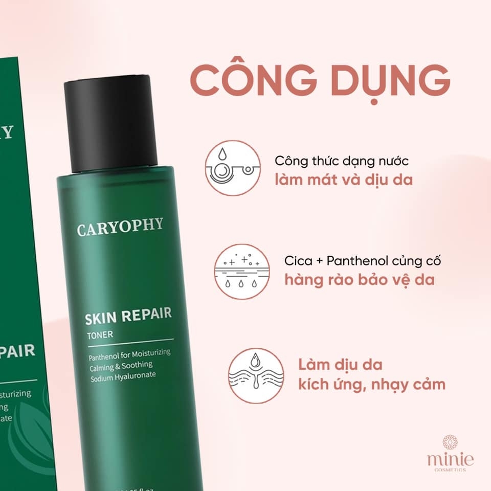 Nước Hoa Hồng Cấp Nước, Làm Dịu Da Caryophy Skin Repair Toner 120ml