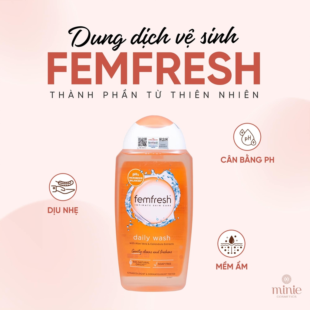 Dung Dịch Vệ Sinh Phụ Nữ Dưỡng Ẩm Cân Bằng Độ pH Femfresh Daily Intimate Wash