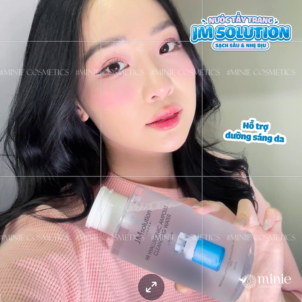 Nước Tẩy Trang JMsolution Hyaluronic Acid Mọi Loại Da 500ml Hyaluronic Ampoule Cleansing Water