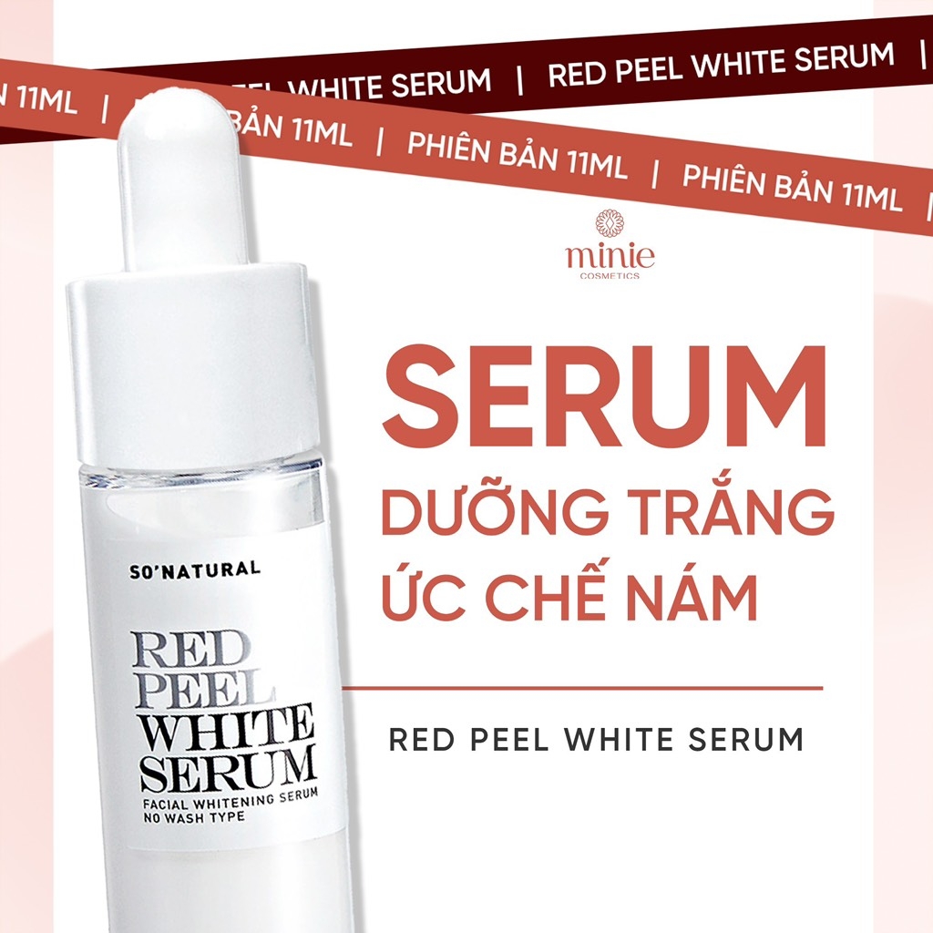 Tinh Chất Dưỡng Trắng, Mờ Thâm Nám So’Natural Red Peel White Serum 11ml
