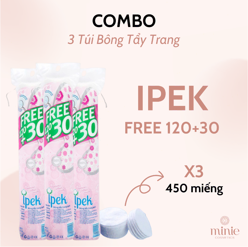 Bông Tẩy Trang Ipek 150 Miếng Cotton Pads