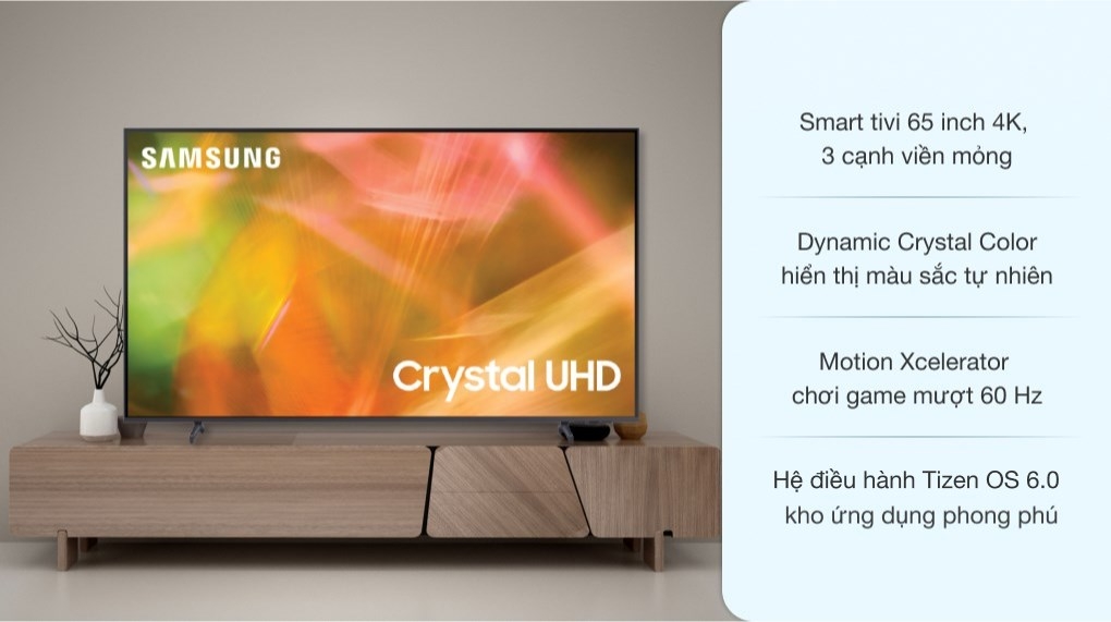 Smart Tivi Samsung 4K 65 inch UA65AU7002