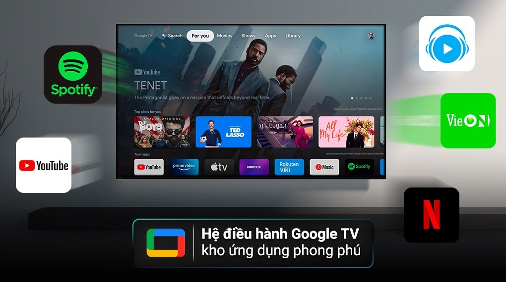 Google Tivi OLED Sony 4K 55 inch XR 55A80L