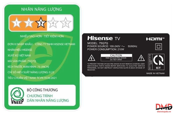 Smart Tivi Hisense QLED 75 inch 75Q7Q