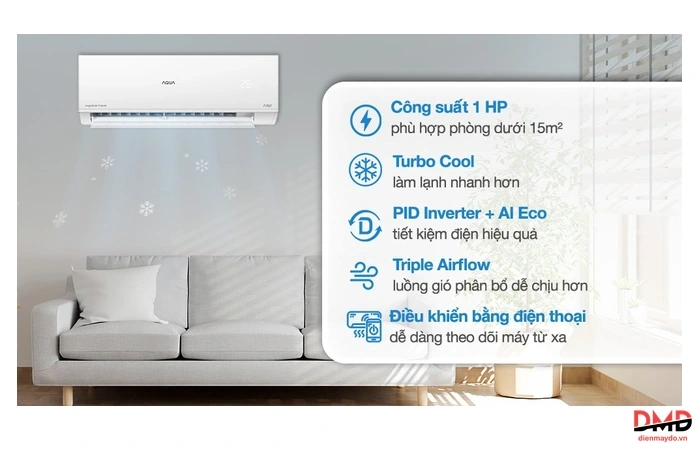 Điều hòa Aqua Inverter 1 HP AQA-RV10QA5