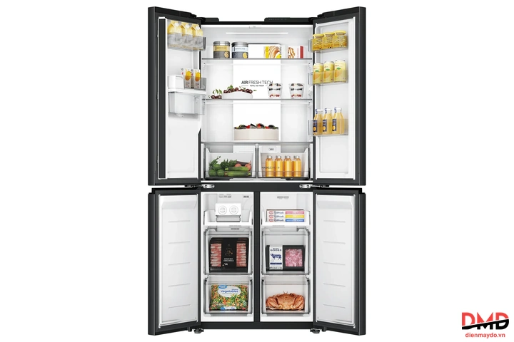 Tủ lạnh Aqua Inverter Multi Door 451 lít AQR-M535XA(WGB)