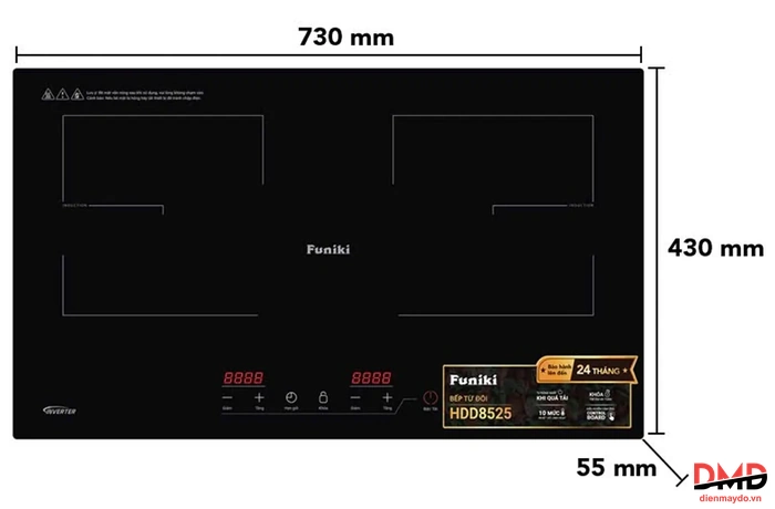 Bếp từ đôi Funiki HDD8525 3500W