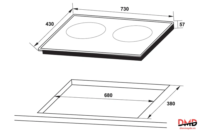 Bếp từ đôi Hafele HC-I3732A