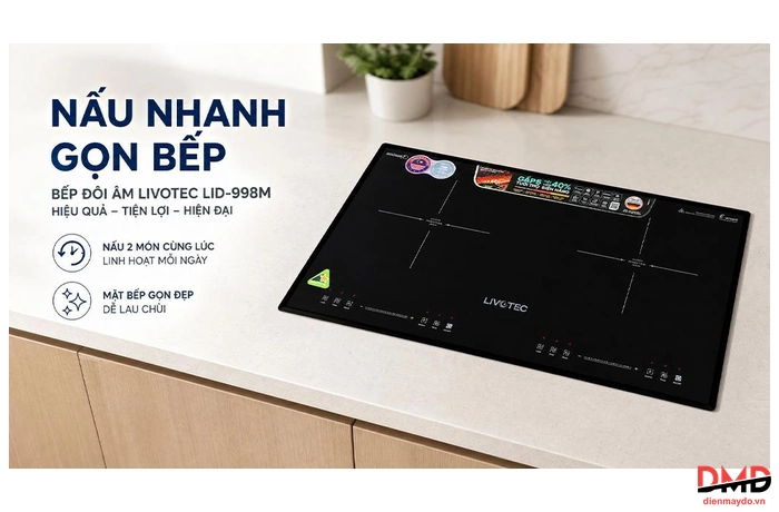 Bếp từ đôi lắp âm Livotec LID-998M