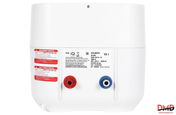 Bình nóng lạnh gián tiếp Atlantic NANTO LITE 15 lít 2500W SWH 15A M-N1