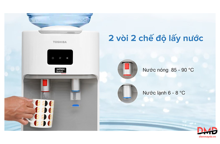 Cây nước nóng lạnh Toshiba RWF-W1664TV(W1) 670W