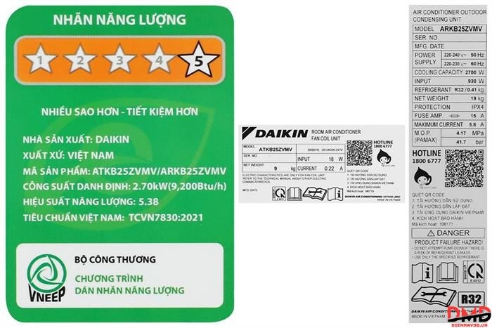 Điều hòa Daikin Inverter 1 HP ATKB25ZVMV