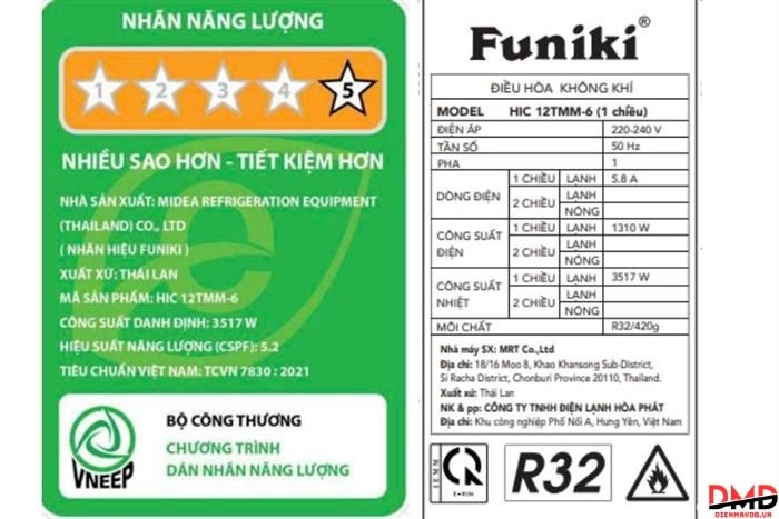 Điều hòa Funiki Inverter 1.5 HP HIC12TMM-6