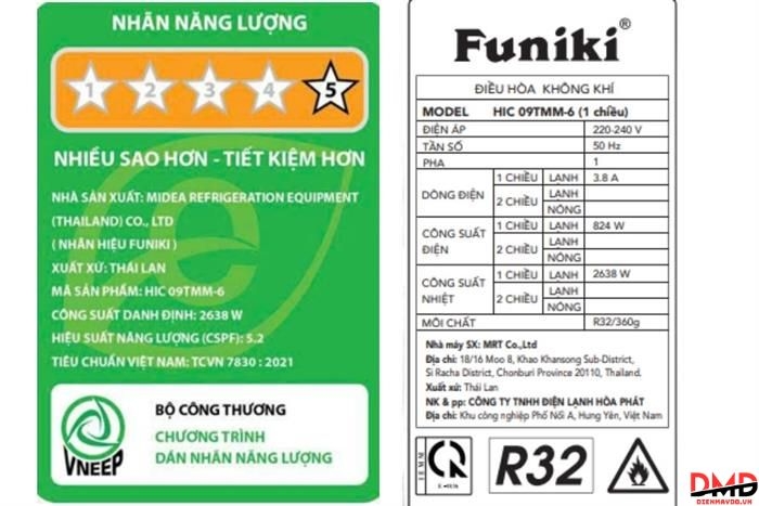 Điều hòa Funiki Inverter 1 HP HIC09TMM-6