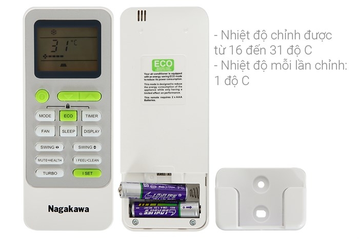 Điều hòa Nagakawa Inverter 2.5 HP NIS-C24R2T28