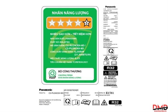 Điều hòa Panasonic Inverter 2.5 HP CU/CS-PU24CKH-8D