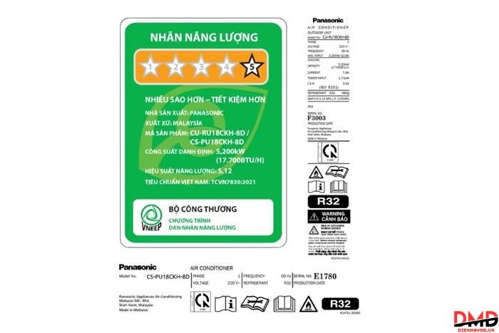 Điều hòa Panasonic Inverter 2 HP CU/CS-RU18CKH-8D